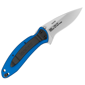 Kershaw - Scallion Assisted Flipper Frame Lock 2.4" Navy Blue Knife