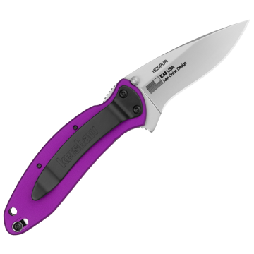 Kershaw - Scallion Assisted Flipper Frame Lock 2.4" Purple Knife