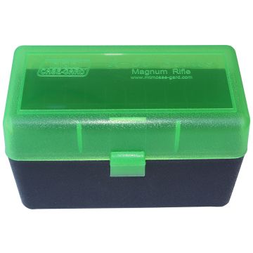 MTM - Rifle Ammo 50rd-Large Clear Green/Black
