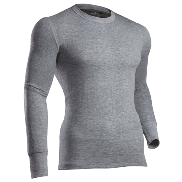 Coldpruf - Men's Platinum II Crew Long Sleeve Shirt Gray L Tall