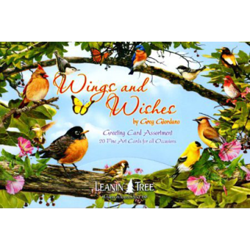 WINGS WISHES BIRDS GREETING CARDS 20 PK