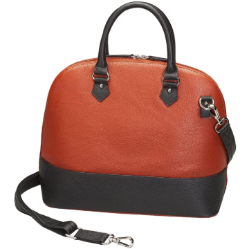 Gun Tote'n Mamas - Bowler Bag Cinnamon with Black Trim with Holster
