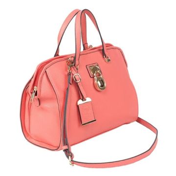 Bulldog - Satchel Purse Coral