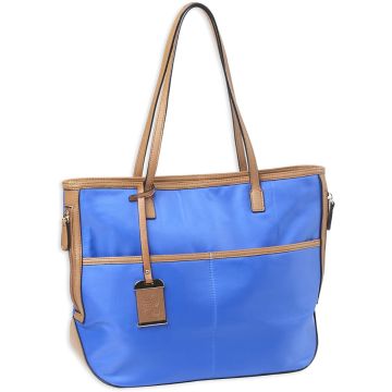 Bulldog - Nylon Tote Purse Electric Blue