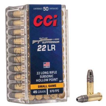 CCI - 22 LR Suppressor 45gr Solid Ammo 50rd