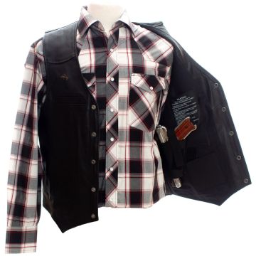 Wyoming Traders - Drover's Leather Concealed Carry Vest