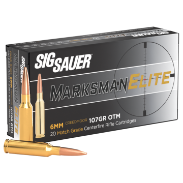 Sig Sauer - 6mm Creedmoor 107gr Elite Match Grade OTM Ammo 20rd