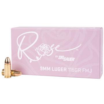 Sig Sauer - 9mm 115gr Elite V-Crown Rose FMJ Practice Ammo 50rd