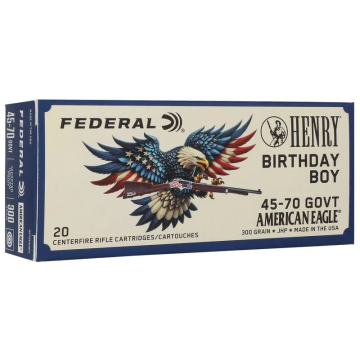 Federal - 45-70 Govt 300gr JHP Henry 250th Birthday Boy Ammo 20rds