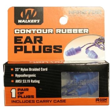 Walker's - Blue Corded Earplug with Blue/Yellow Cord 1pair