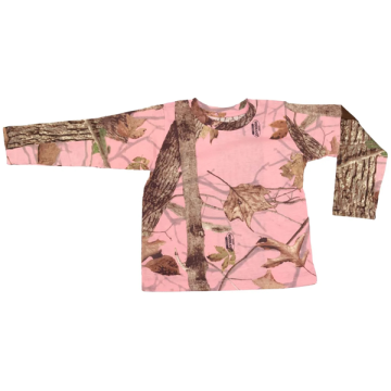 King's Camo - Toddler Long Sleeve T-Shirt Woodland Pink 