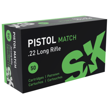 SK - 22 LR 40gr Solid RN Pistol Match Ammo 50rd