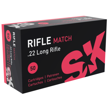 SK - 22 LR 40gr Solid RN Rifle Match Ammo 50rd