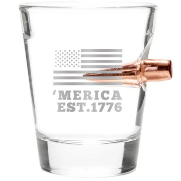 Lucky Shot - .308 Bullet Shot Glass Merica