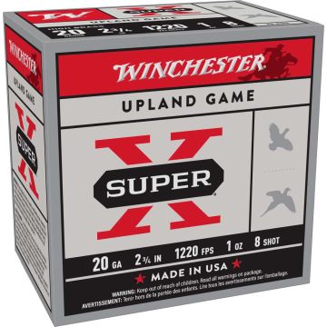 Winchester - Super Upland-X 20ga 2 3/4" #8 7/8 oz Shotshell 25rd
