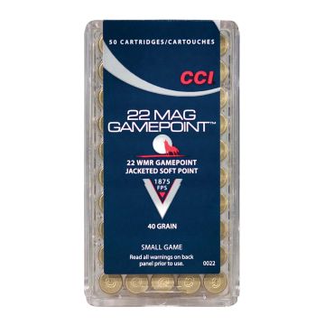 CCI - Game Point 40gr 22 Mag Soft Point 50rds