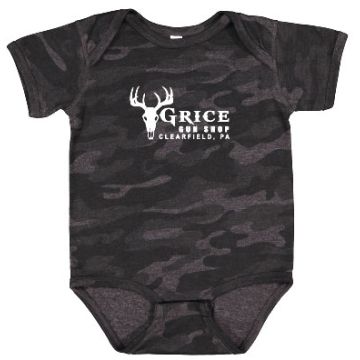Grice Gun Shop - Grice Logo Infant Onesie Vintage Smoke Camo
