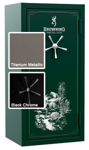 Browning Safe - Medallion M33 Titanium Metallic with Black Chrome Trim